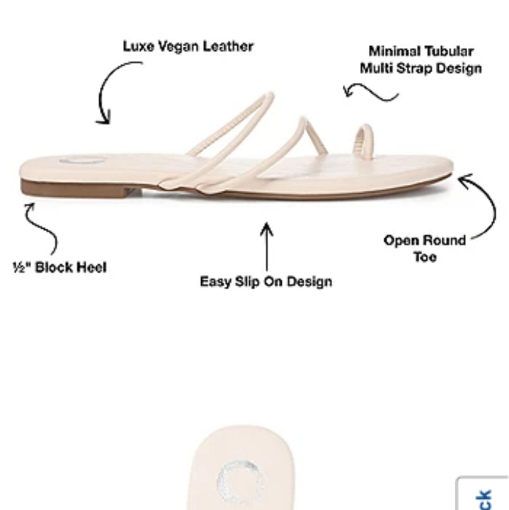 Journee Collection Tanaya Slide Sandals Off White 11 - Picture 4 of 7